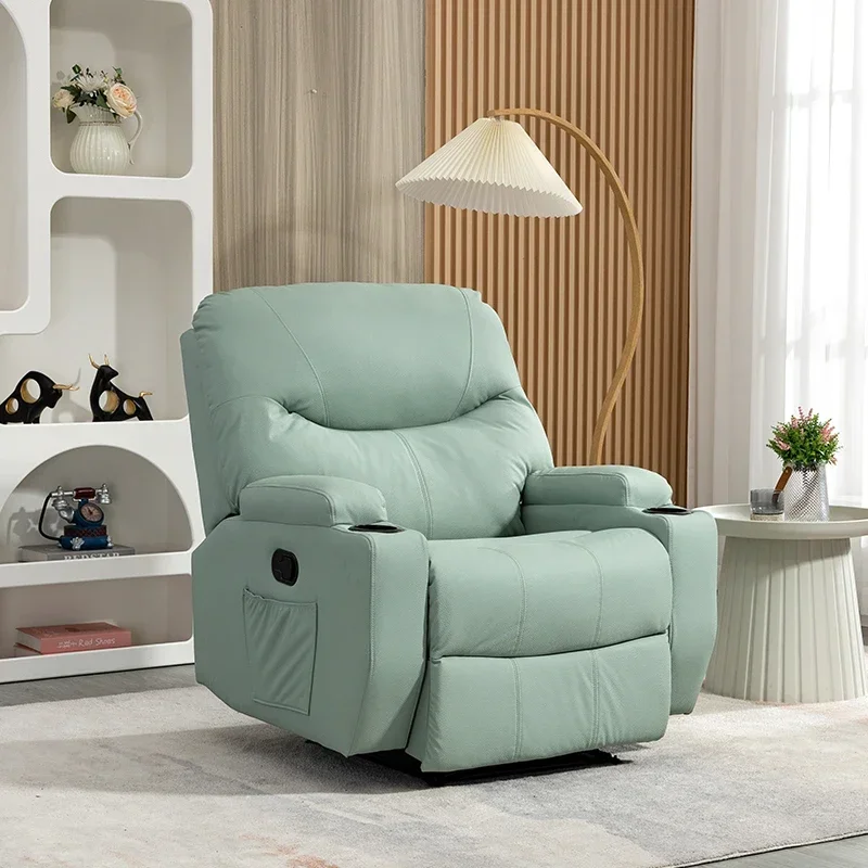 First Class Space Capsule Single Rocking Massage Chair Electric Multifunctional Lazy Sofa Living Room Leather Recliner