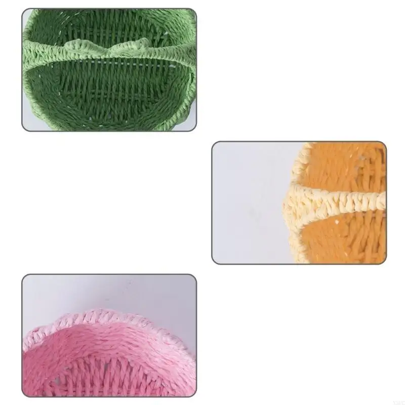 

Корзина для хранения ушей кроликов для спальни и гостиной Стильные цветочные корзины Фруктовые закуски Организаторы для пикников