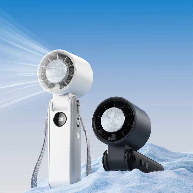 IMYCOO High Speed Digital Display Portable Folding Cooling Mini Handheld Fan China Factory Rechargeable Battery Pocket Handy Fan