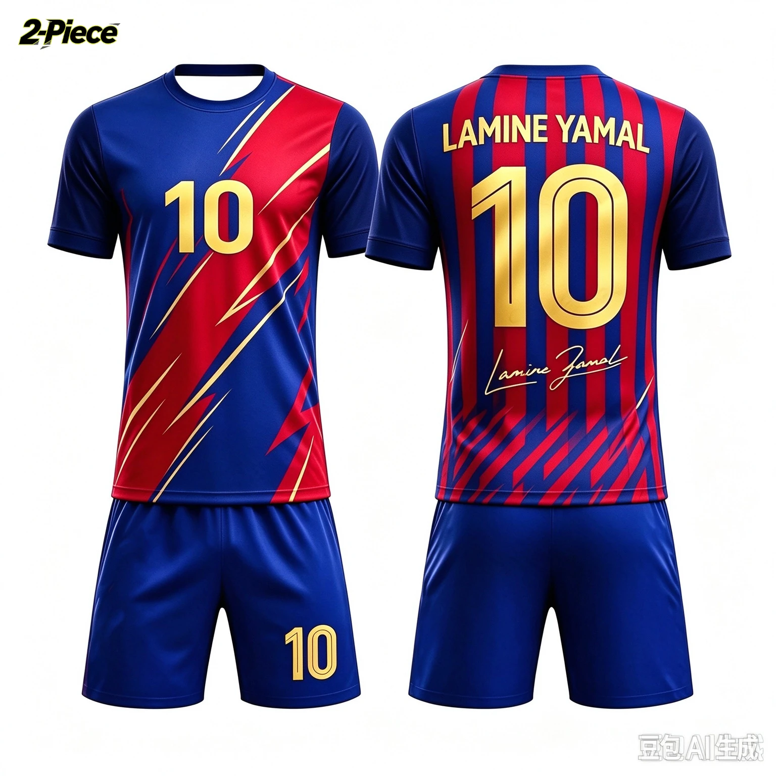 26/27 Neues Lamine Yamal Fan Nr. 10 Spanien Fußballtrikot & Shorts 2-teiliges Set, Einzelnes Oberteil Verfügbar, Sport-Trainingsanzug für Kinder – Detail 8