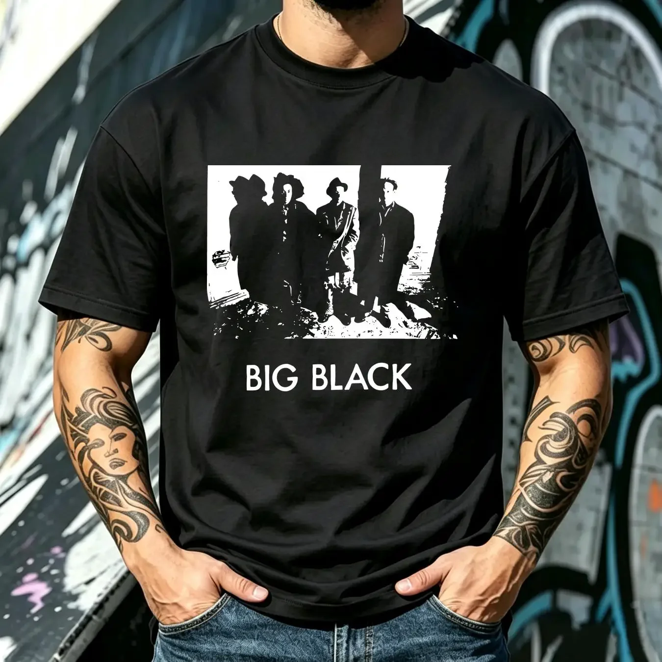washed T Shirt Big Black Peel Session Steve Albini Sessions S 234XL NG2302 long or short sleeves vintage Washed Comfortable