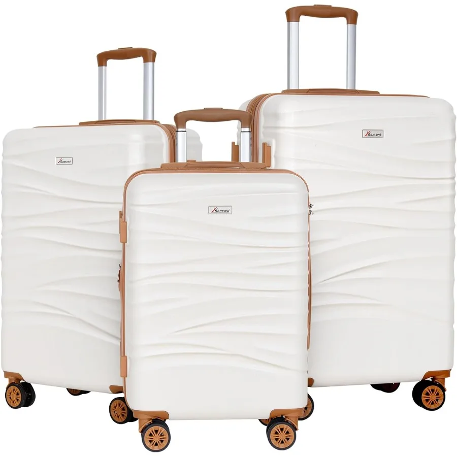 3-Piece Set Expandable Luggage Set 20/24/28 Inch, PC+ABS Hardshell Suitcases with YKK, Durable Lightweight Suitcase Set with TS