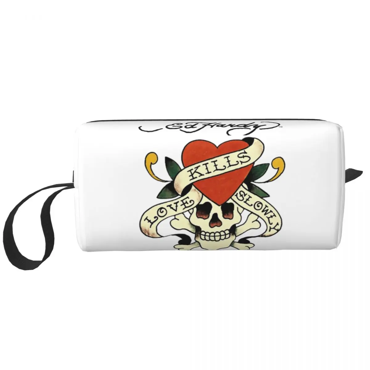 Ed Hardy Love Kills Slowly Pencil Case for Boys Girls Gifts Pen Box Pencil Bag Stationery Supplies Travel Women Cosmetic Bag