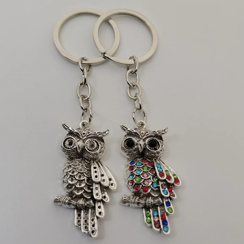 New Creative Owl Keychains Charms Cartoon Key Ring Gift Backpack Pendant Keyholder Accessories