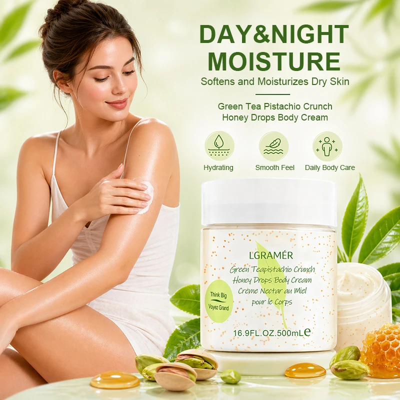  ﻿ Green Tea Honey Drops Body Cream, with Real Honey and Fragrant Green Tea Extract,24-Hour Moisturizing Lotion for Dry Skin,16