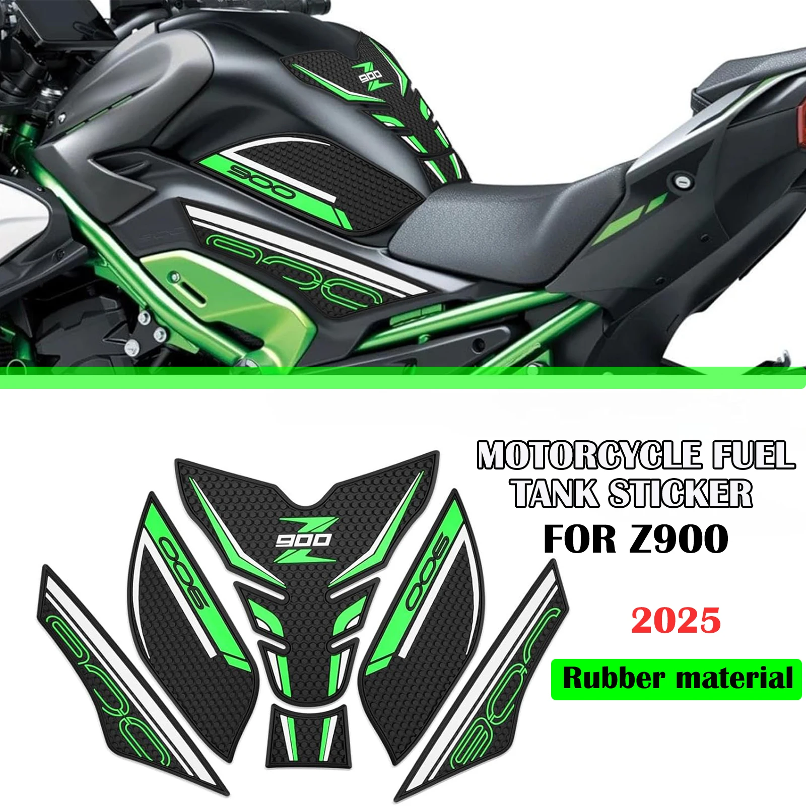 

Аксессуары для мотоциклов, нескользящая декоративная наклейка, накладка на топливный бак, защитная наклейка на топливный бак для велосипеда, комплект для Kawasaki Z900 2025