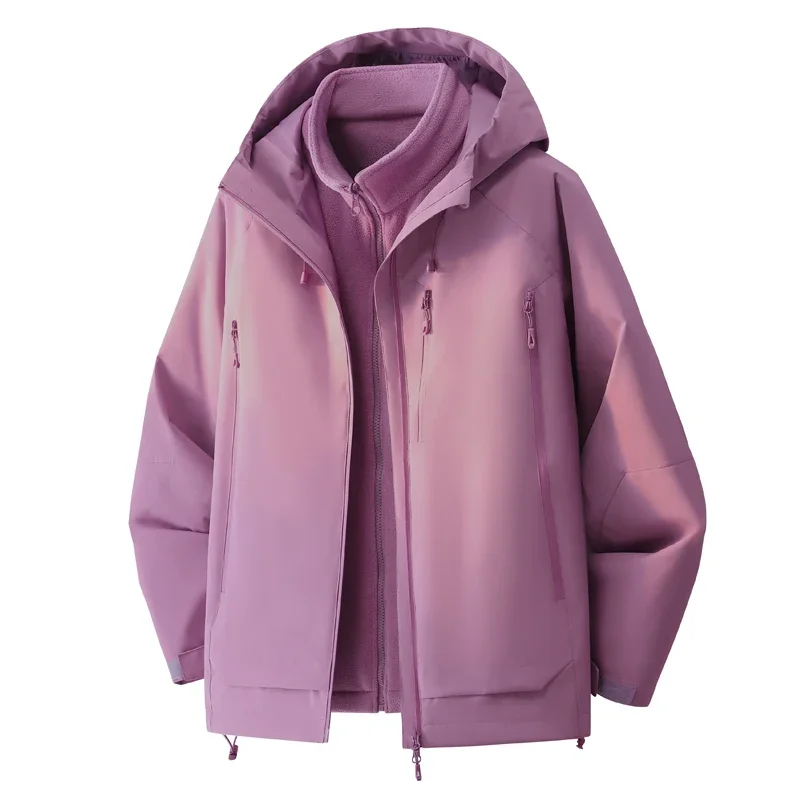 

Outdoor Assault Suit Men's Trendy 3 in 1 Brand Two-piece Set Autumn Jacket Winter Thick Woolen Mountaineering Jacket JJ461