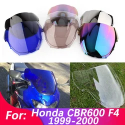 Parabrisas de doble burbuja para motocicleta, Deflector de carenado, accesorios para Honda CBR600, CBR 600, F4, 1999-2000