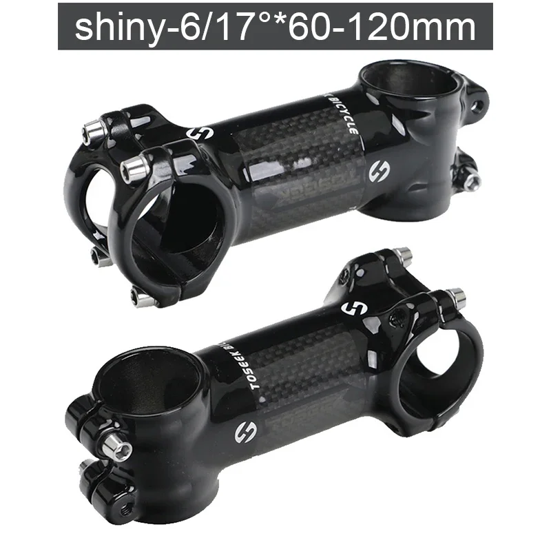 Toseek Bicycle Stem 6degree 17degree Bicycle Handlebar Stem Carbon+aluminum MTB Power Ultralight Road Mountain Bike Table