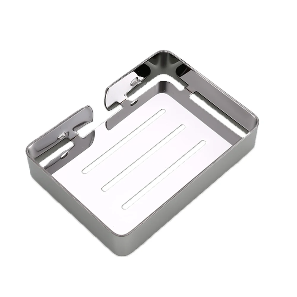 Keuken Spons Houder Rvs Mand Badkamer Plaat Doos Container Wall Mount Zeep Rack Opslag Shampoo Houder Zeepbakje