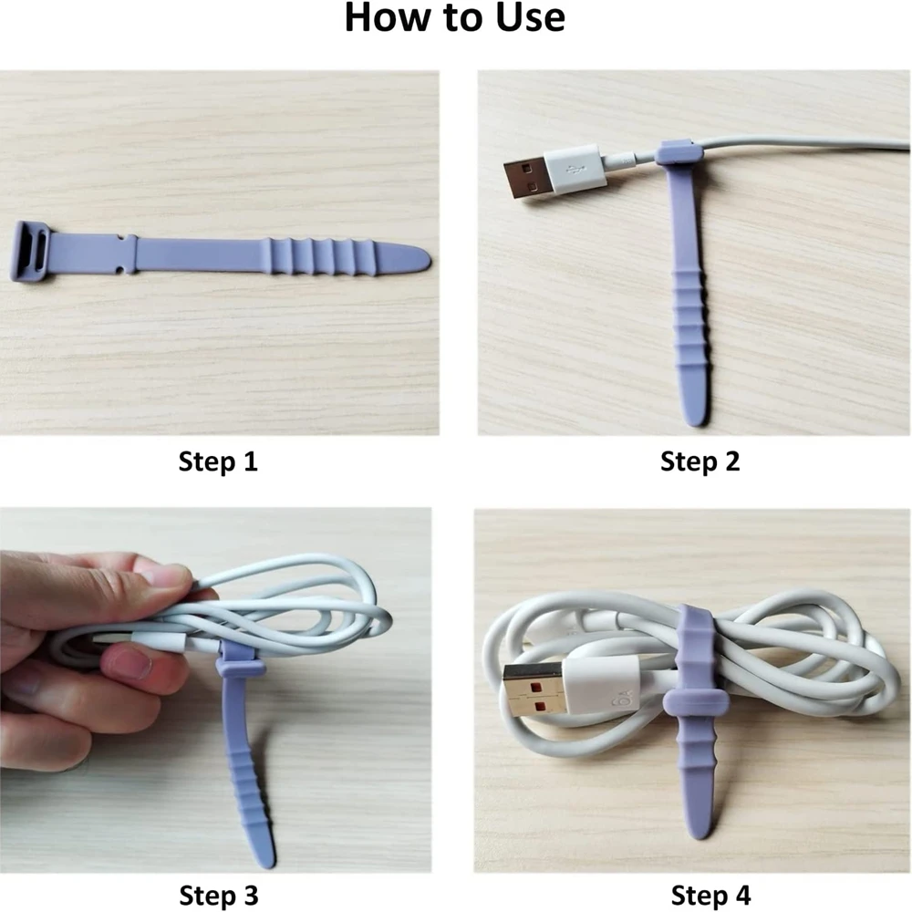 5/10 قطعة سيليكون كابل Winder المنظم سماعة كليب الهاتف شحن سلك الحبل إدارة مشبك الأشرطة خط Storge حامل كليب