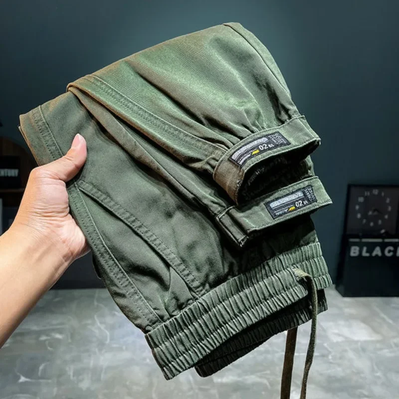 Outdoor Hiking Autumn Pencil Army Green Male Trousers Harem Men\'s Cargo Pants Casual Loose Street With Wholesale Large Size