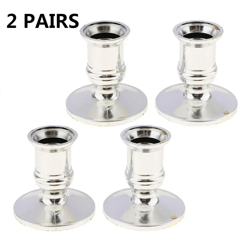 Useful Candle holder 4pcs Base Centerpiece Decoration Home Kitchen Table top Taper Tea light Candlestick Pillar