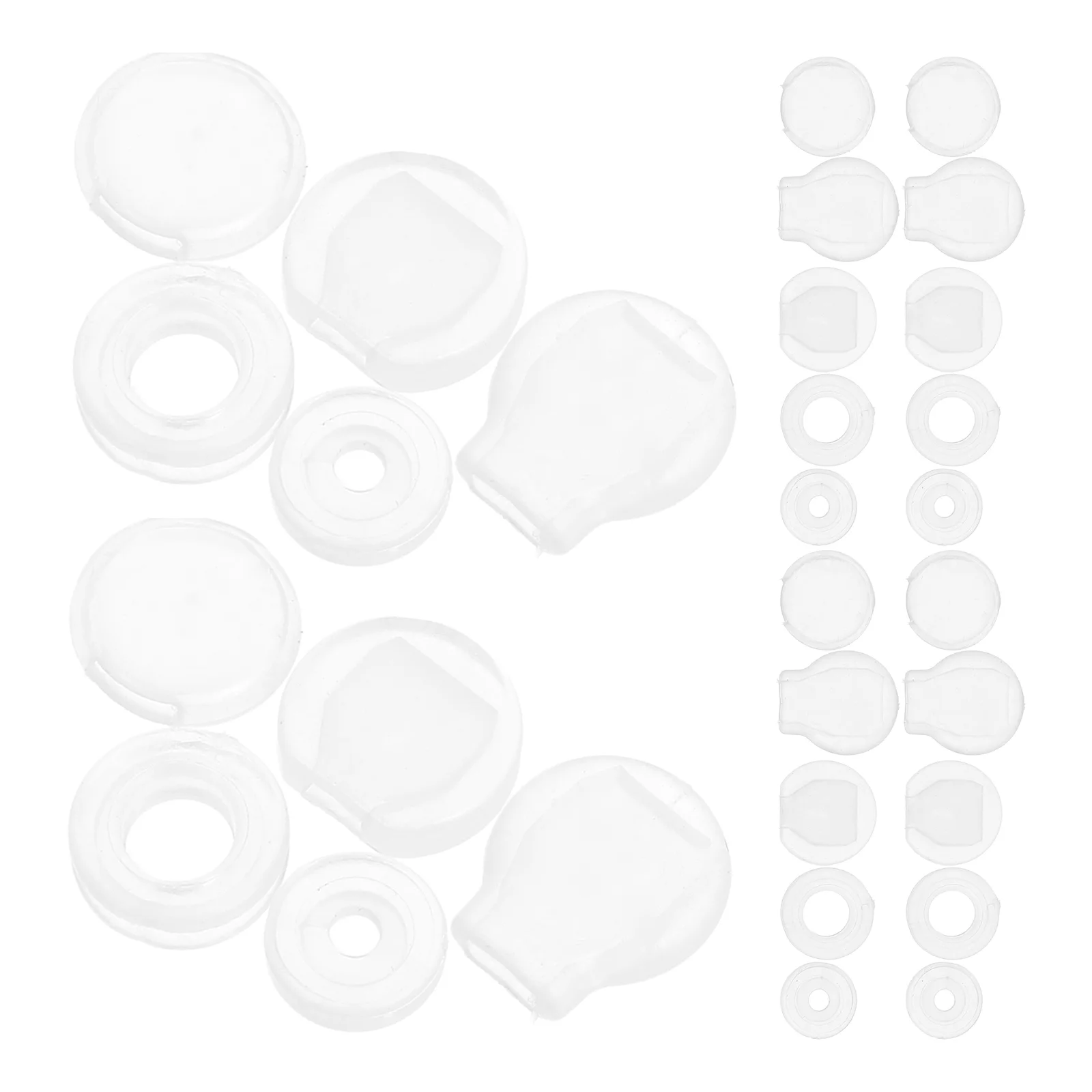 

50 Pcs to Sleep Anti-slip Ear Clip Pads along with Earring Backs for Studs Silica Gel Cushions Clips