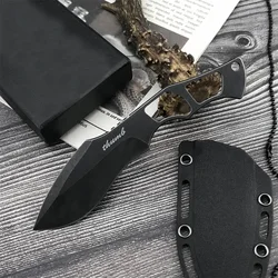 Small Pocket Fixed Blade Knife 440C Steel Hunting Tactical Defense Tool Outdoor EDC Camping Neck Knife Kydex Sheath