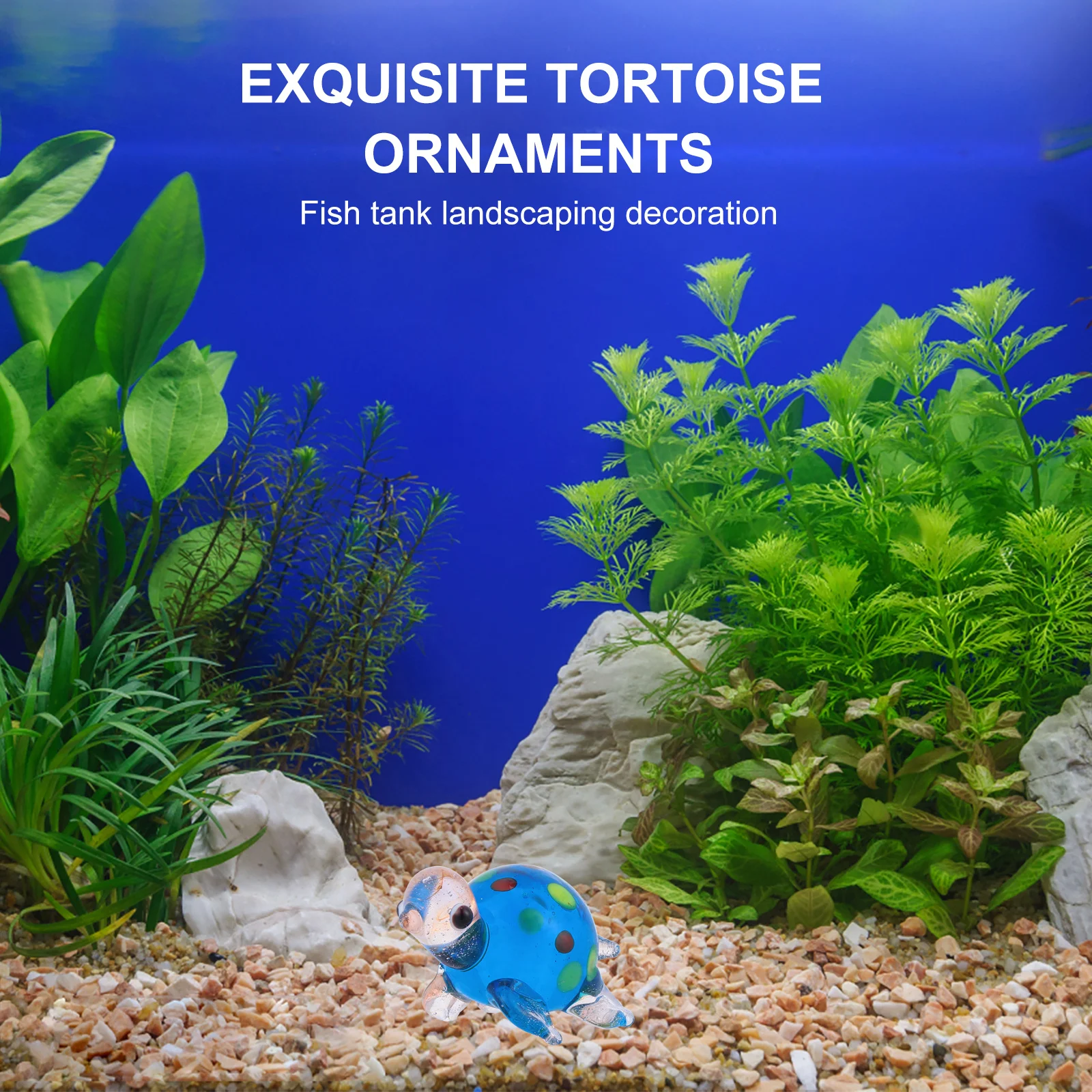 

Colorful Handmade Tiny Glass Turtle Mini Sea Animal Desktop Micro Landscape Decor for Home Garden Patio Decoration