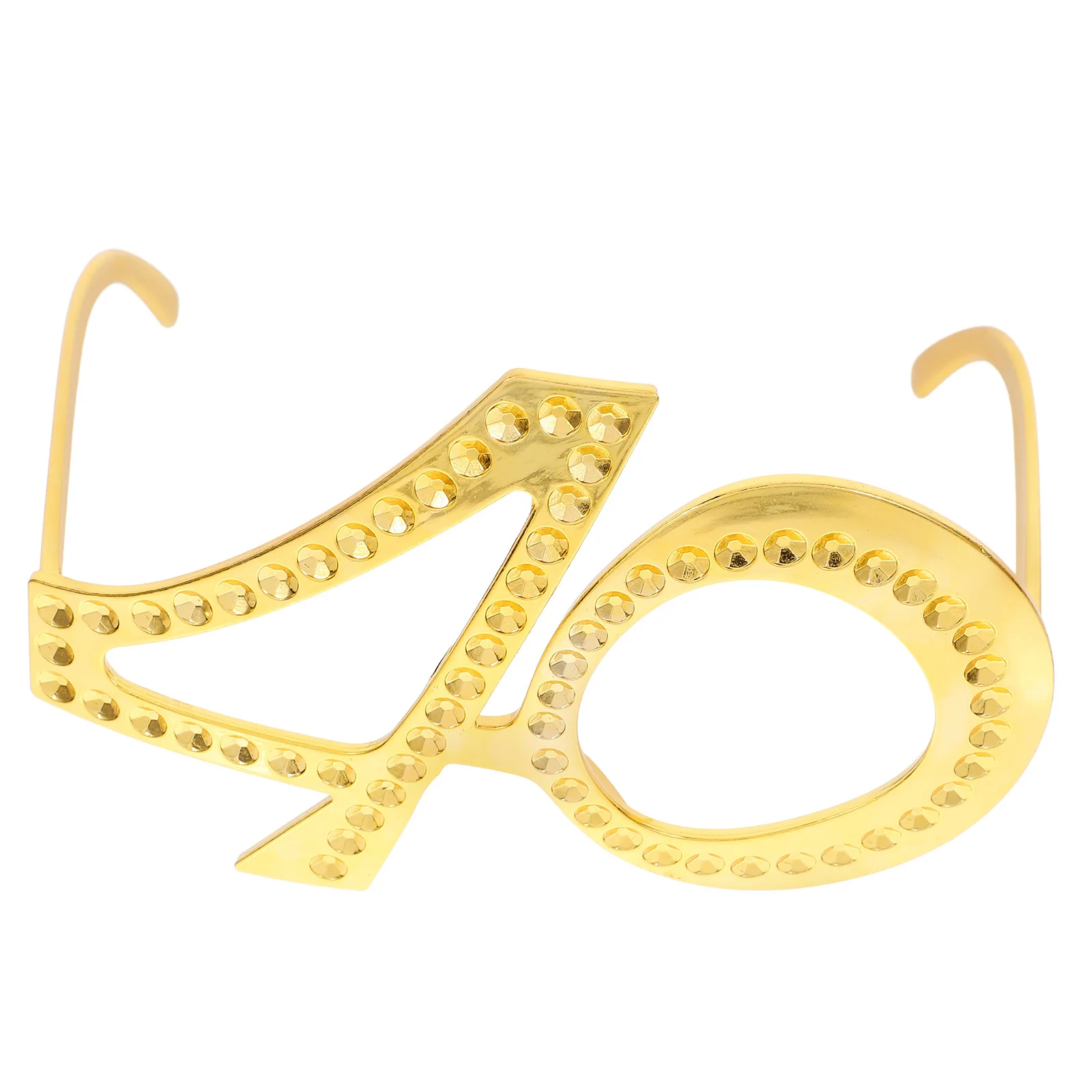 Gafas de 40 cumpleaños, 1 par de gafas novedosas de plástico, montura elegante para adultos, accesorios para fotografía de fiesta, gafas de sol divertidas para disfraz