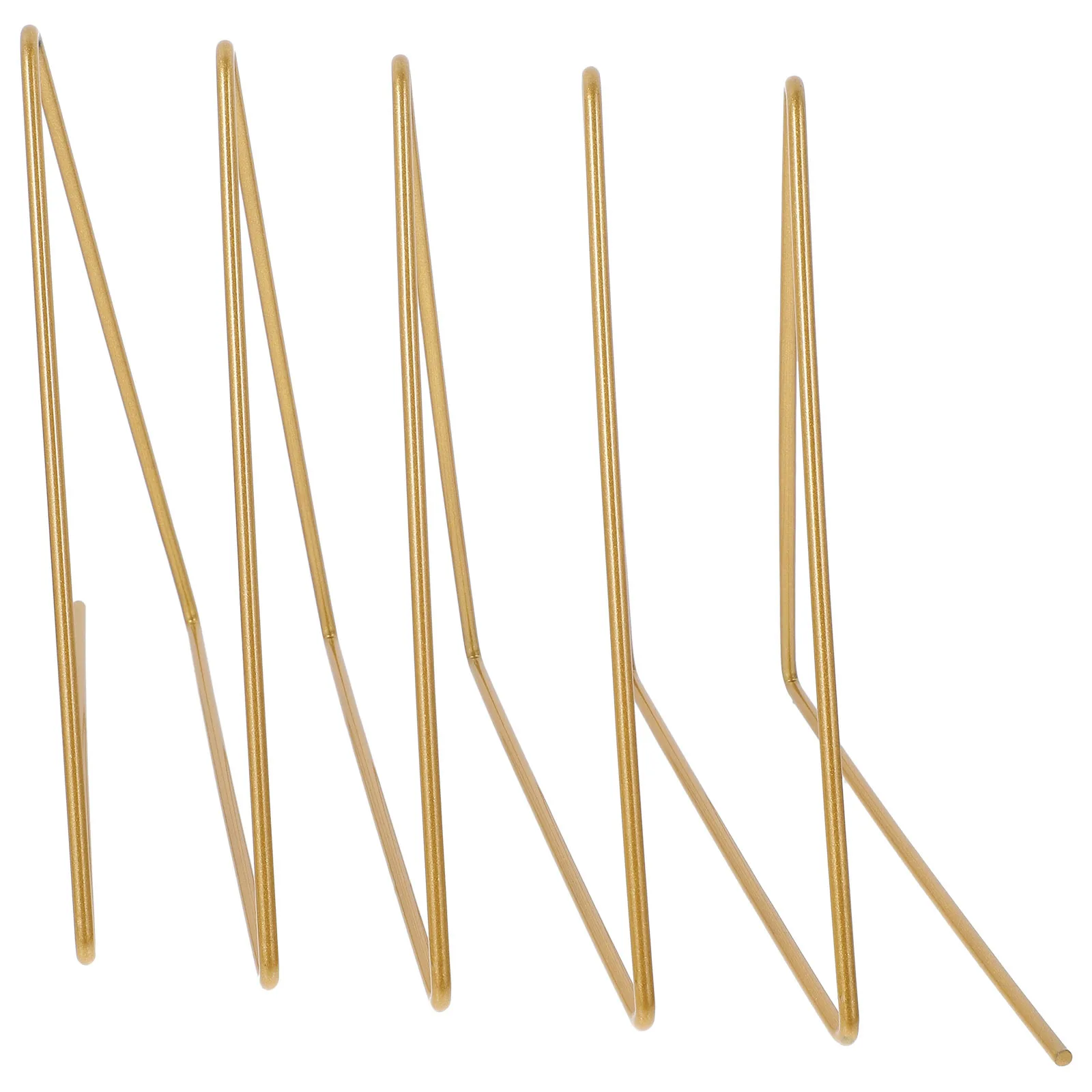 حامل كتب متعدد الطبقات خفيف الوزن لسطح المكتب منظم رف الكتب للكتب والمجلات وملفات الأقراص المضغوطة وغطاء الكتب الفنية الحديدي قائم بذاته #6