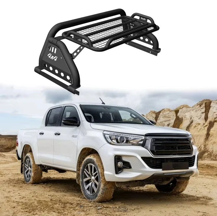 High Quality Black Powder Coated Cargo Rack Roll Bar for Pick up 4x4 Accessories