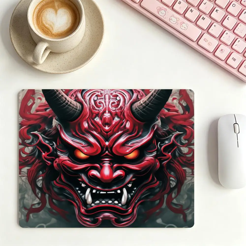Traditional Japanese Oni Mask art playmat laptop office desktop bedroom learning anti slip large size mousepad