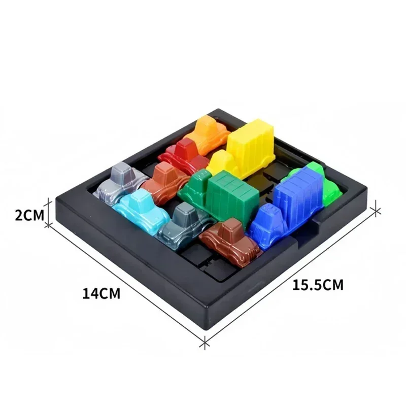 Jogo de hora de praça de tráfego de quebra-cabeça, carro de hora de corrida huarong estrada raciocínio lógico jogo de mesa, brinquedos de quebra-cabeça das crianças