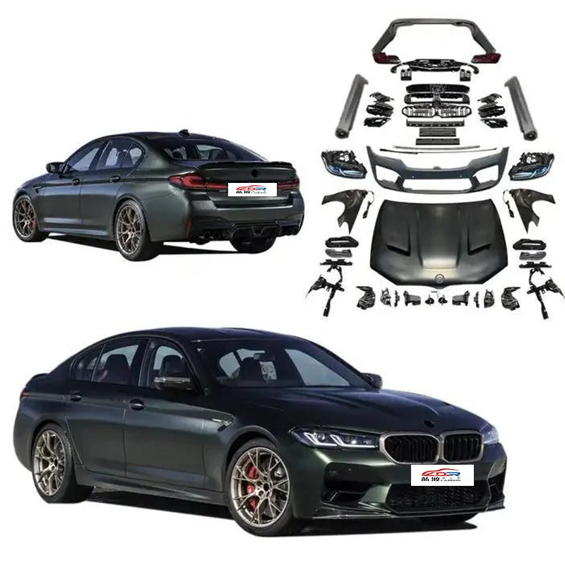 for  Auto Facelift Refit Body Kit For BMW 5 Series F10 2010-2017 upgrade to M5CS G30 Style Front+Rear Bumper assembly Skirt