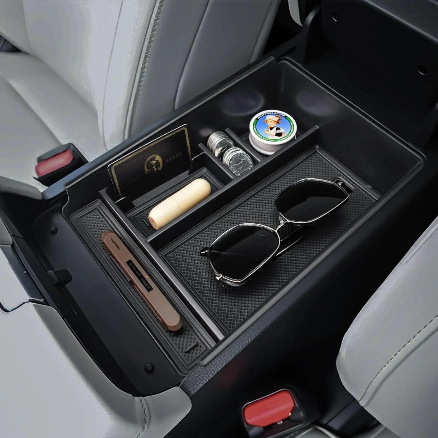 

TACOBRO Center Console Organizer For 2025 Nissan Murano SV/SL/Platinum Accessories Armrest Storage Box Double-Layer Insert Tray