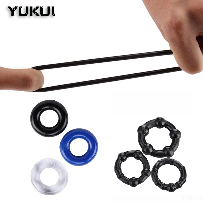 3 Pcs/Set Cock Ring Delay Ejaculation Penis Ring Sex Toys For Men Dick Enlargement Silicone Adult Supplies 18+ Stronger Erection