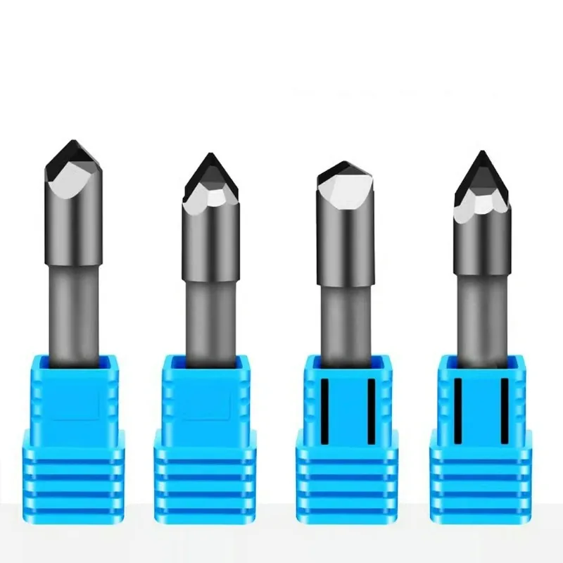 

3PC PCD Diamond Carving Knife CNC Router Bit Set End Milling Cutter Engraving Lettering Cu Al Stone Granite Marble Machine Tools