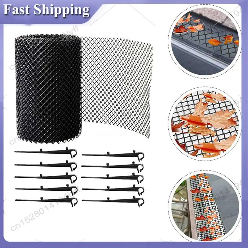 abdhストレーナー4セット、雨樋ガードメッシュプロテクタースクリーンロール、落ち葉防止ガード、雨樋排水口用落ち葉保護カバー