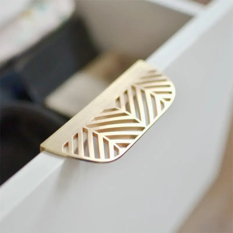 1/2PCS Handle Leaf Type Installation Furniture Handle Invisible Handle Cabinet Wardrobe Furniture Drawer Zinc Alloy