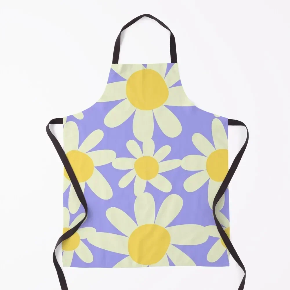 

Yellow, Light Steel Blue, and Cream Floral Pattern Design by Christie Olstad Apron Women Kitchen'S Kitchen Items For Home Apron