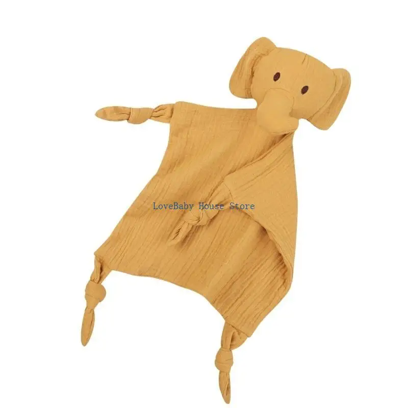 

BX0D Cartoon Cartoon Sleephant Sleep Doll Toy Daby Thette Bib Appease Полотенце небольшое защитное одеяло хлопковая ткань для