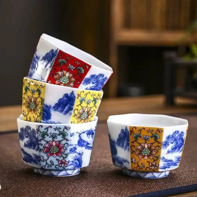 85ml Enamel White Tea Cup Tasting Cup Master Cup Kung Fu Teacup Drinking Tea Cup
