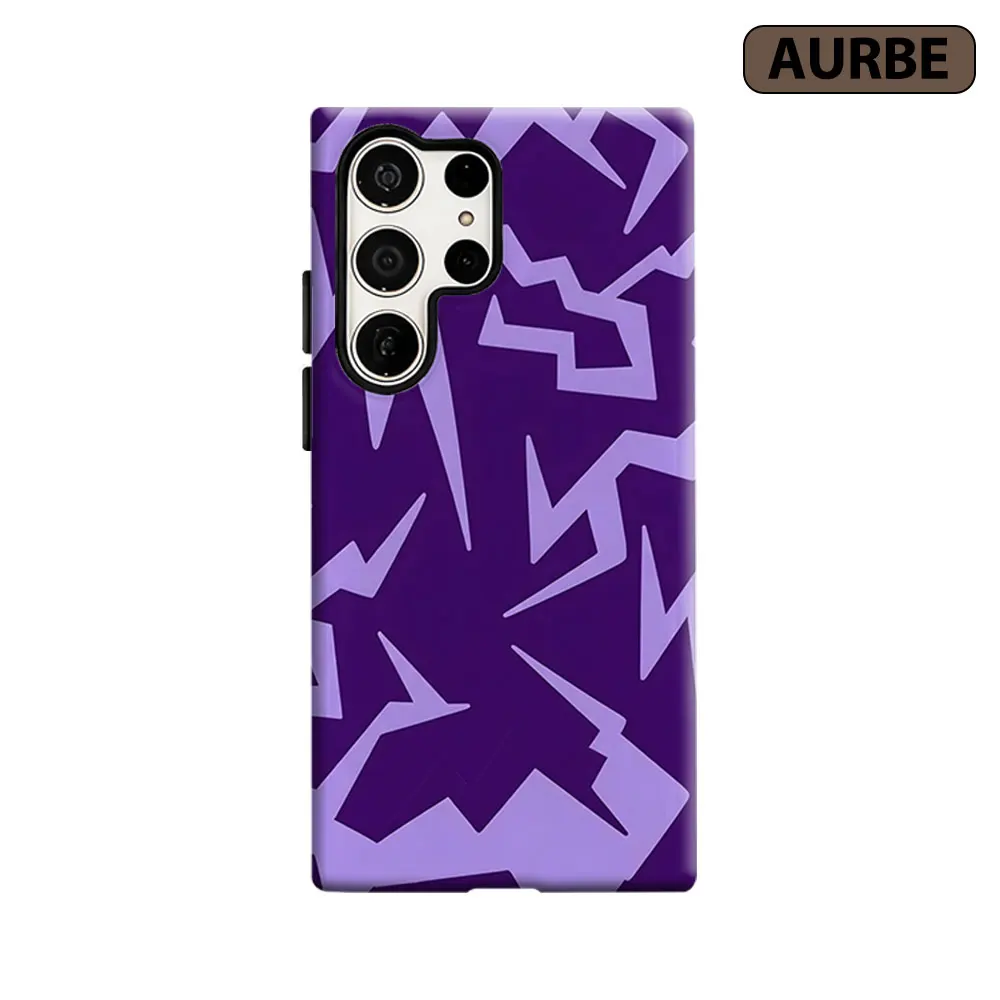 Purple Lightning Art Phone Case For Samsung Galaxy S26 S25 S24 S23 Ultra Plus HD Hard Double Layer Film Cover