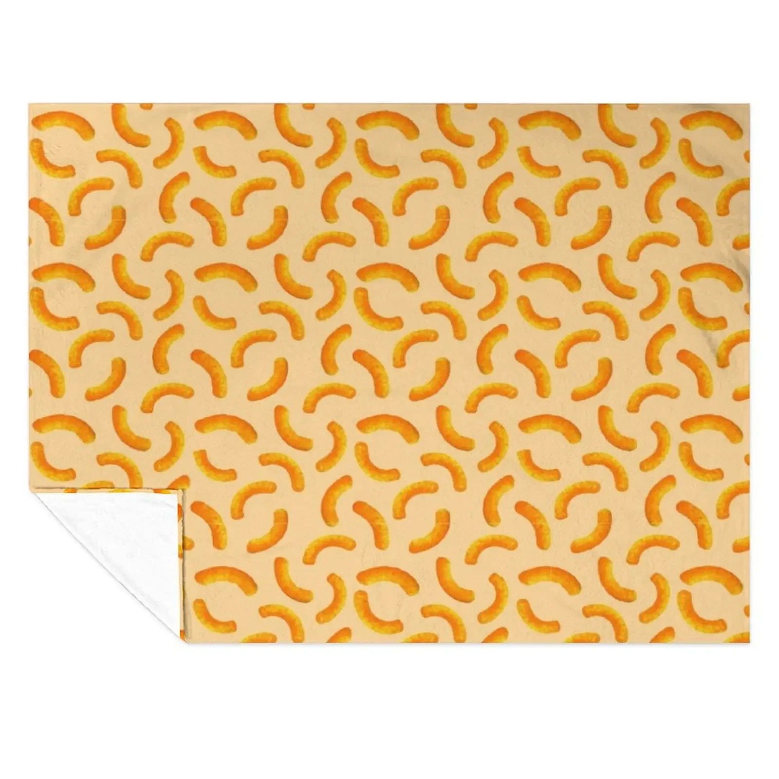 

Cheese Puffs - Orange Throw Blanket Kid'S Luxury St Soft Beds Summer Beddings Blankets