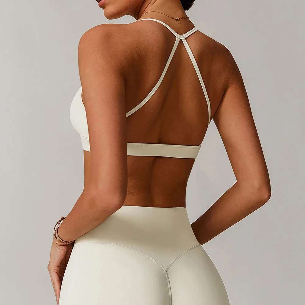 Women Yoga Sports Bra Breathable Shock Proof Gym Workout Fitness Push up Top Cross Back Yoga Running Active Sportswear Vest Bra