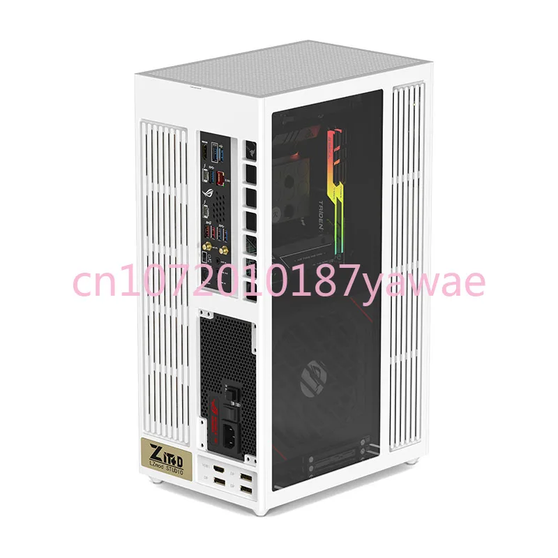 LZmod LS-360 V2 Water-cooled Vertical ITX Chassis with Independent Display Support for 40 Series Graphics Card ATX Power Supply