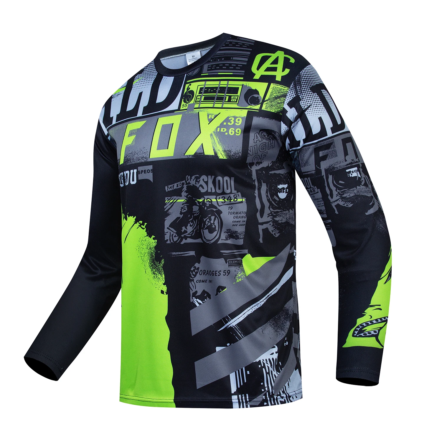 FOX SUDU Men\'s Cycling T-shirt Cross country Motorcycle Mountain Bike Speed Reduction Suit Long Sleeve Quick Drying Cycling Suit