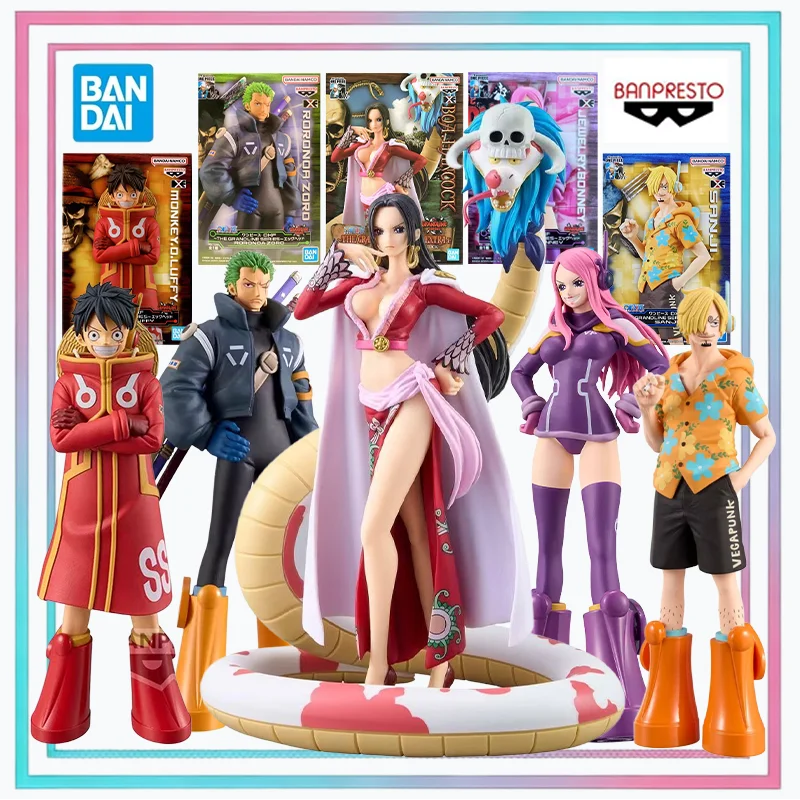 

Bandai Original Banpresto One Piece DXF Egghead Arc Roronoa Zorro Monkey D. Luffy Boa Hancock Jewelry Bonney Anime Figure Toy