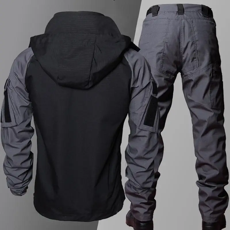 Mens Tactical Jacket Frog Suit Combat Training Submachine Soft Shell Workwear Special Forces Outdoor