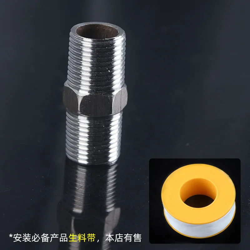 스테인레스 스틸 외경 20MM 연장 직접 맞대기 입구 파이프 조인트, 이중 외부 스레드 직선 외부 스레드