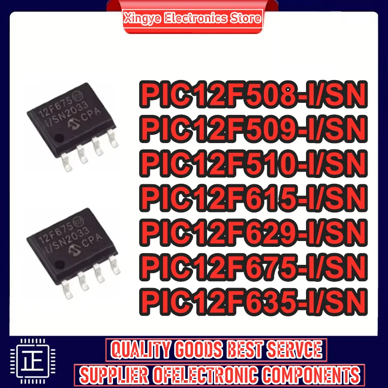 PIC12F508-I/SN PIC12F509 PIC12F510 PIC12F615 PIC12F629 PIC12F675 PIC12F635-I/SN PIC12F675 PIC IC MCU Chip SOP-44 in stock