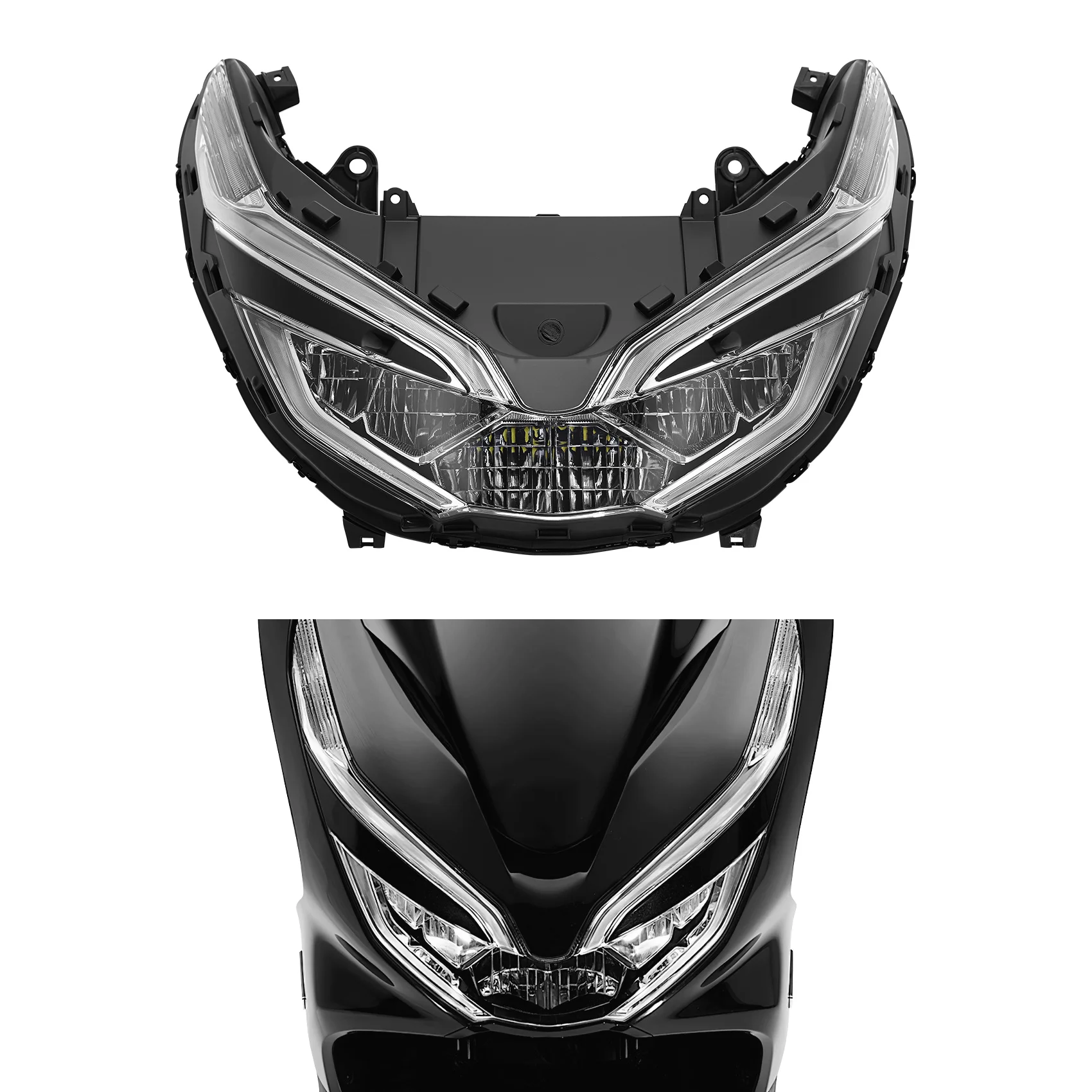 

Motorcycle Front LED Headlight HeadLamp Assembly For Honda PCX125 PCX150 2018-2020