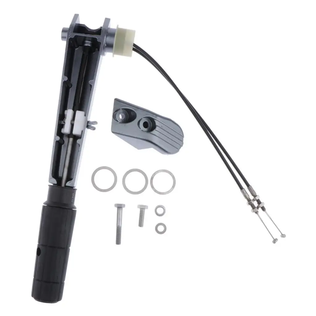 

Throttle Cable Grip Handlebar Sturdy Iron Replacement Handlebar Kit for Yamaha Outboard Engine 9.9HP 15HP 2 Stroke 6B3 6B4