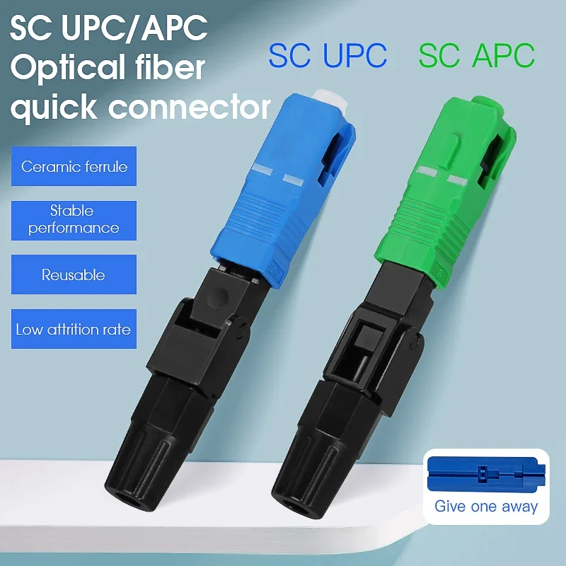

SCUPC/APC Optical Fiber Quick Connector FTTH Fiber Optic Cold Splicer Fast Connector Tools Embedded Leather Wire Quick Connector