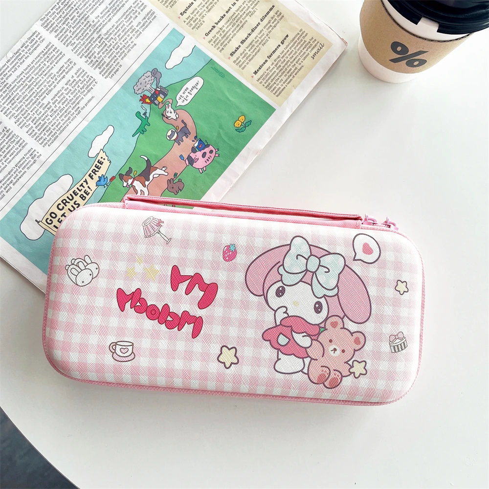 For Nintendo Switch OLED Storage Bag Portable NS Console Game Accessories Carrying Case Snoopy Pochacco Kitty Melody Kuromi