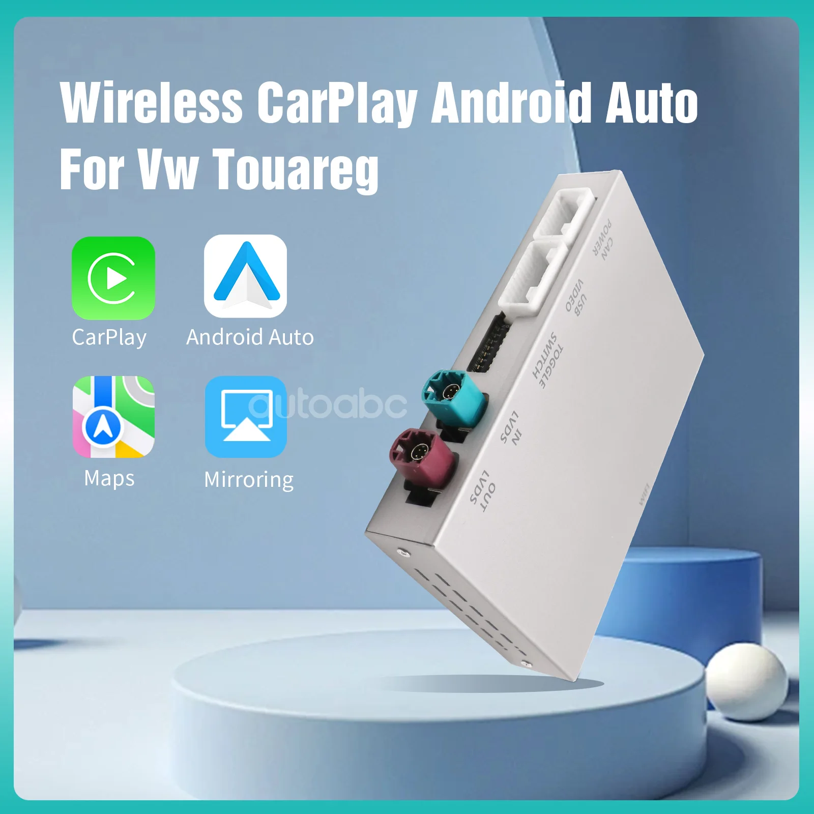 

Wireless carplay Android Auto conversion box for Volkswagen Touareg RNS850 Mirror Link, AirPlay Box Recoder Accessoires 8 inches