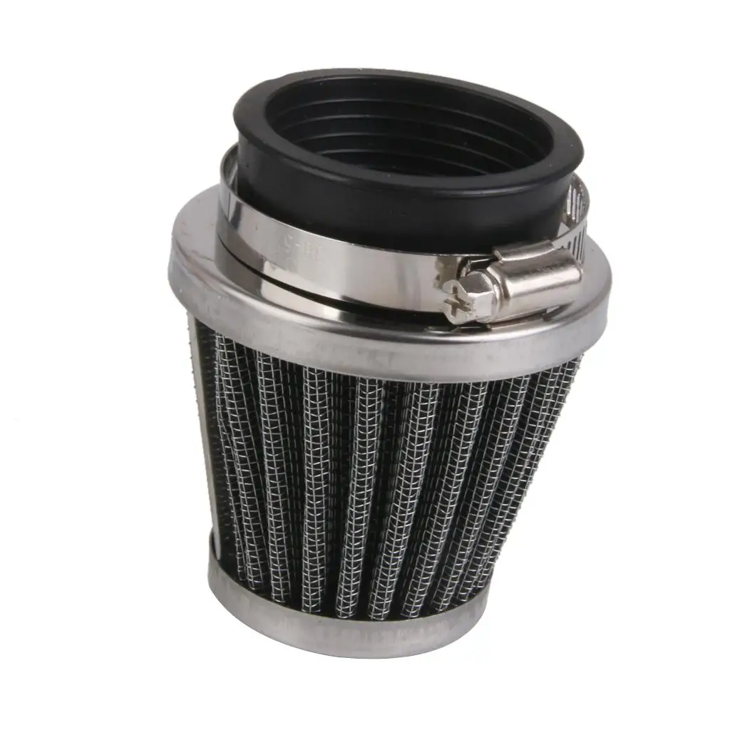 48mm High Fuel Filters Cleaner Air Intake Cone Economizer for Motorcycle Accessory Black