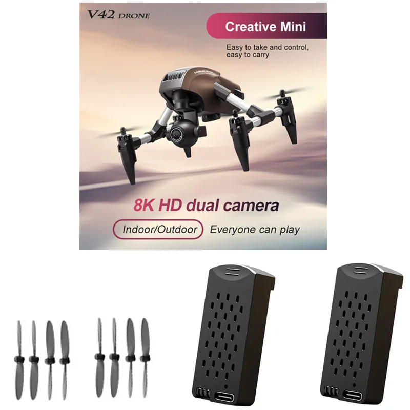 4DRC V42 Drone Battery 3.7V 700Mah /Propeller 4D-V42 RC Drone Original Accessories 4DRC V42 RC Dron Battery Blades Parts V42 Toy